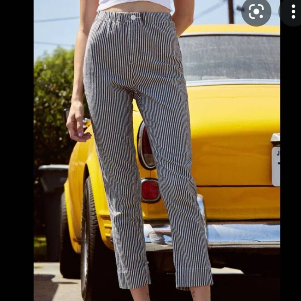 Brandy Melville/John Galt High Waisted Striped Capri Cropped Pants